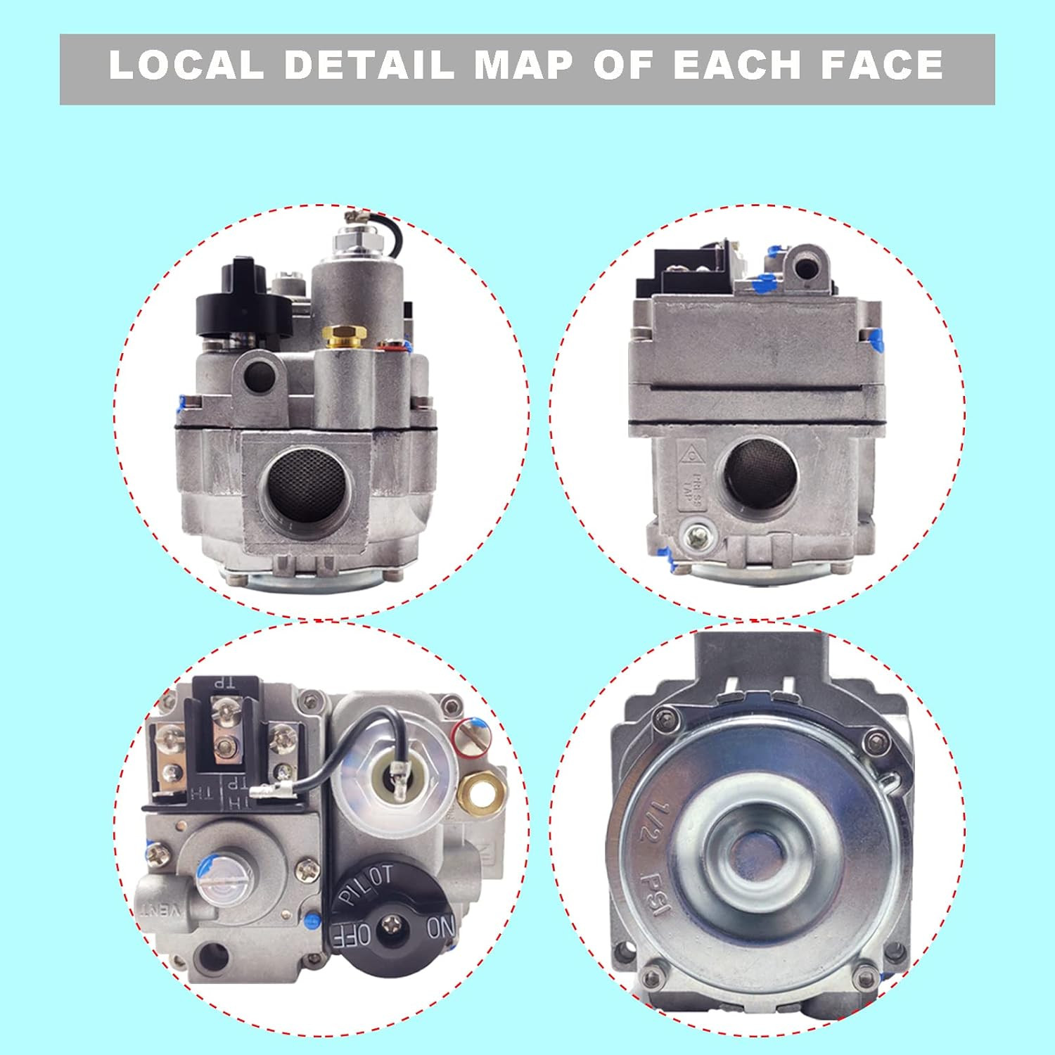 700-506 Millivolt Gas Valve Replacement for Robertshaw 700 Series, 200,000 BTU/