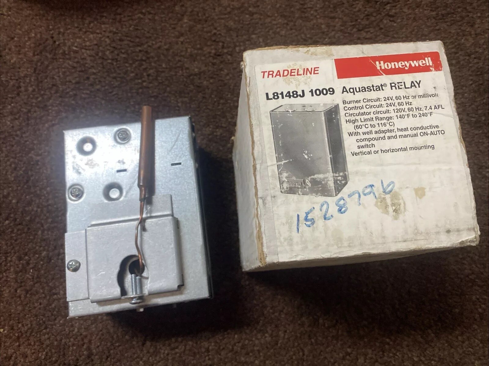Resideo (Honeywell) L8148J1009 Aquastat Hi-Limit Immersion Relay 120V – USA