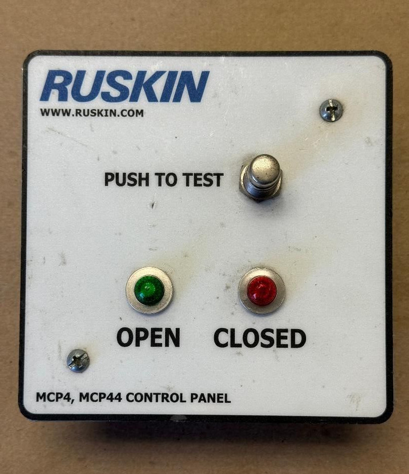 RUSKIN: SINGLE DAMPER PUSH-START CONTROL PANEL: MCP4