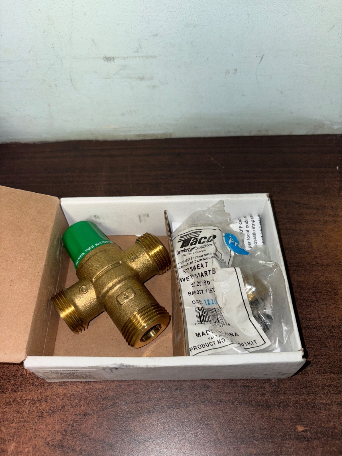 NEW TACO 5002-C3 MIX VALVE 1/2″ UNION SWEAT B460