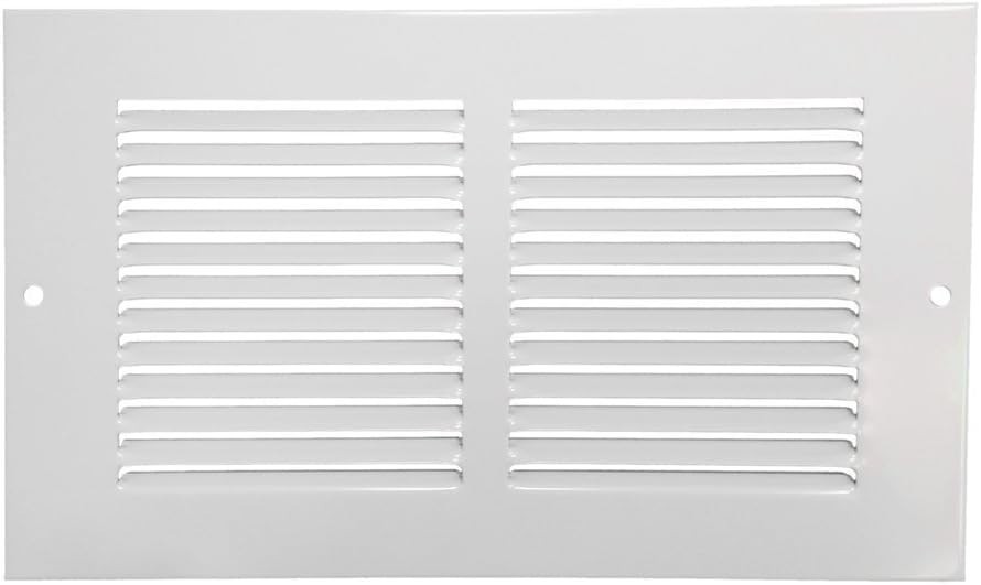 Heavy Duty Steel Air Return Grille 10×4 Inch Louvered Vent Cover White