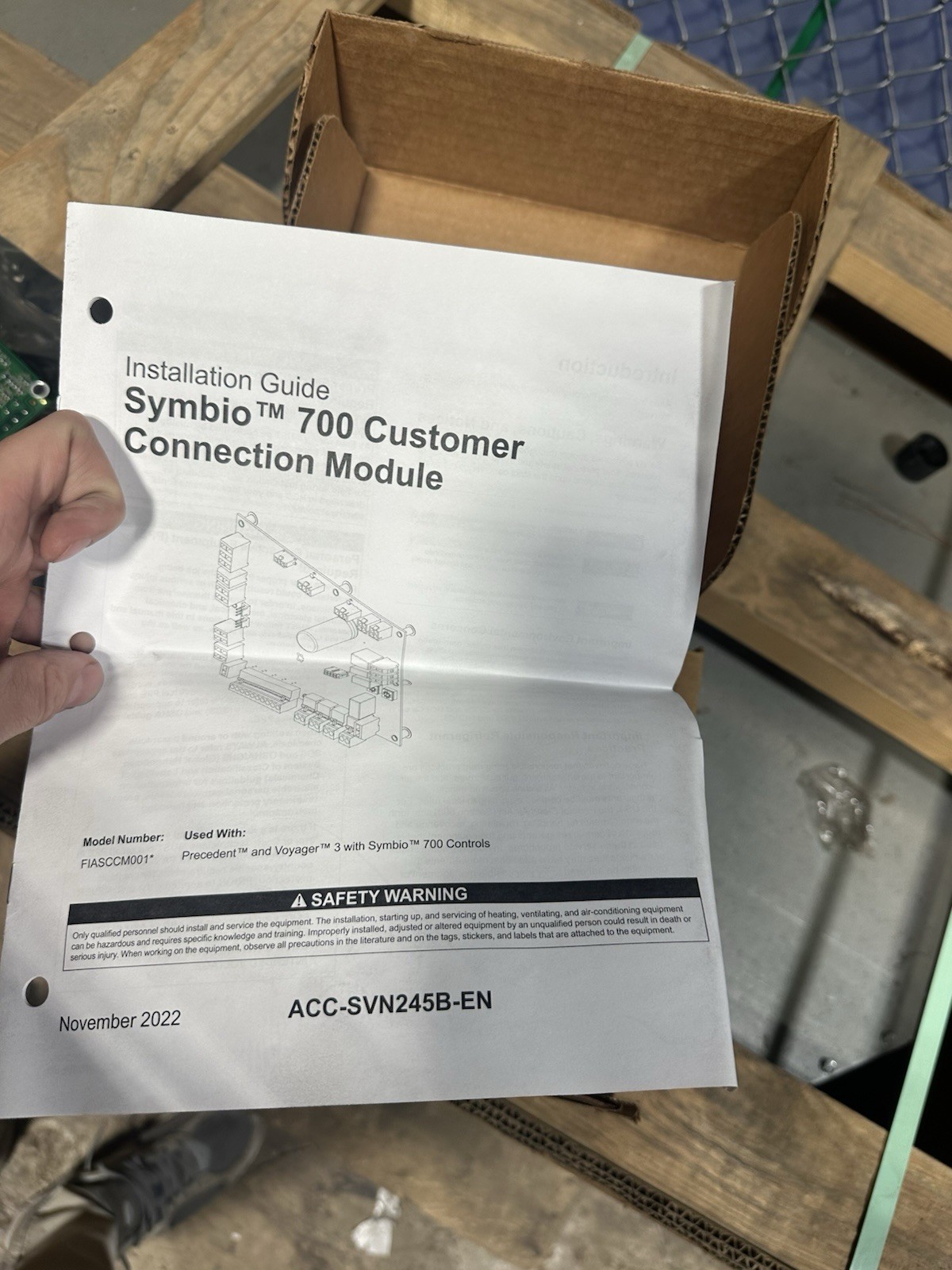 Trane Symbio 700 Customer Connection Module FIASCCM001A Precedent/Voyager 3