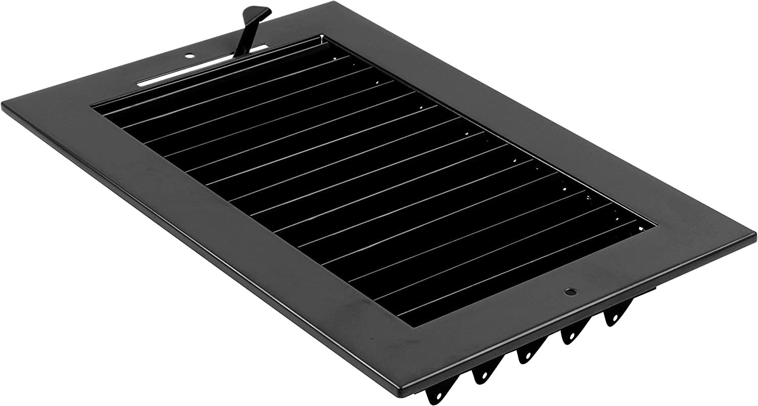 HVAC Premium 10×8 Adjustable Air Supply Diffuser Ceiling Wall Vent Black
