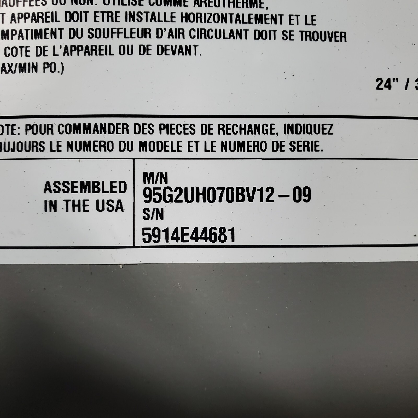 10B72 610579-05 5SBA39GLV5001 95G2UH070BV12-09 OEM control module section Lennox
