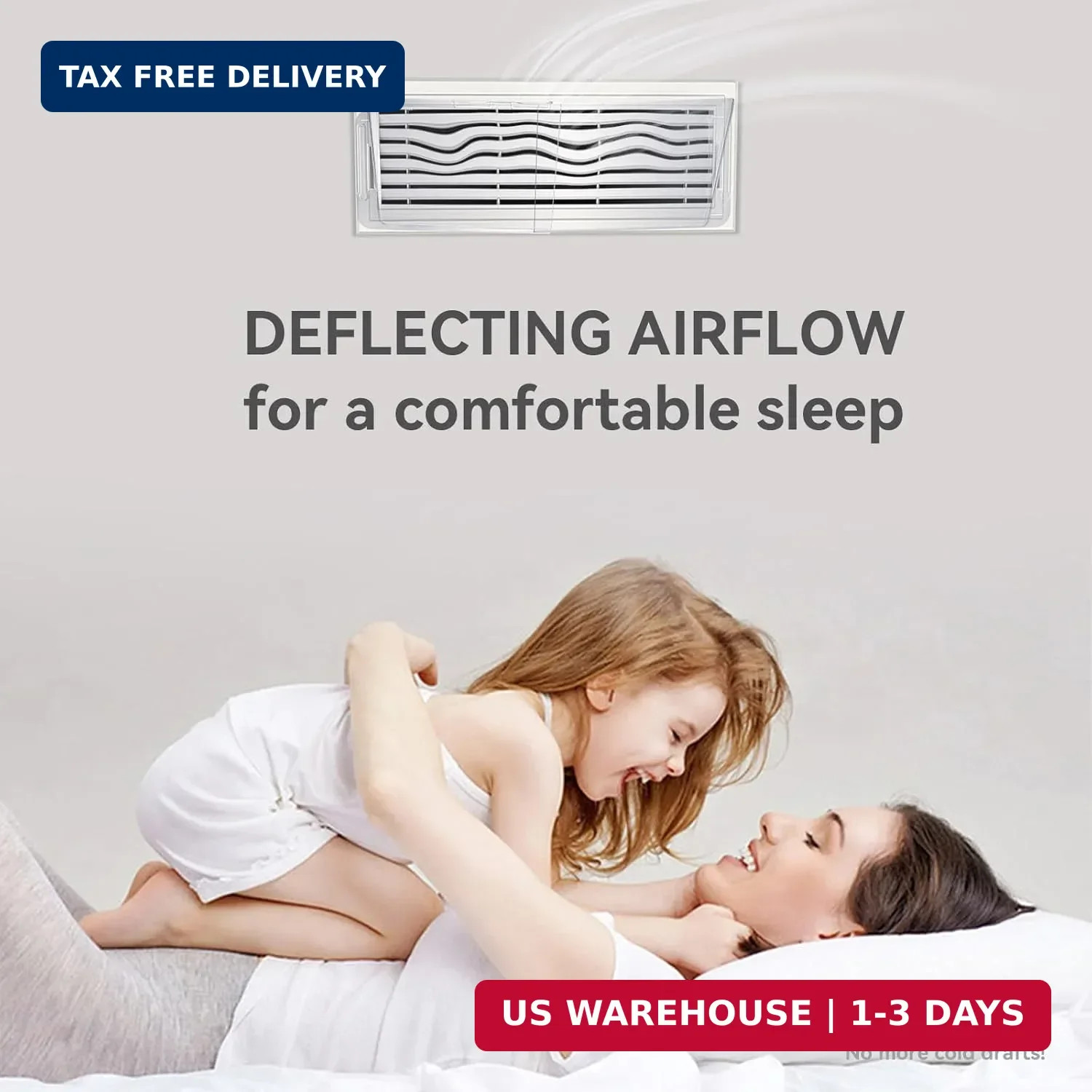 Adjustable Air Vent Deflector for AC,Ceiling, Wall, Floor, 9″ to 14″ Baseboard –