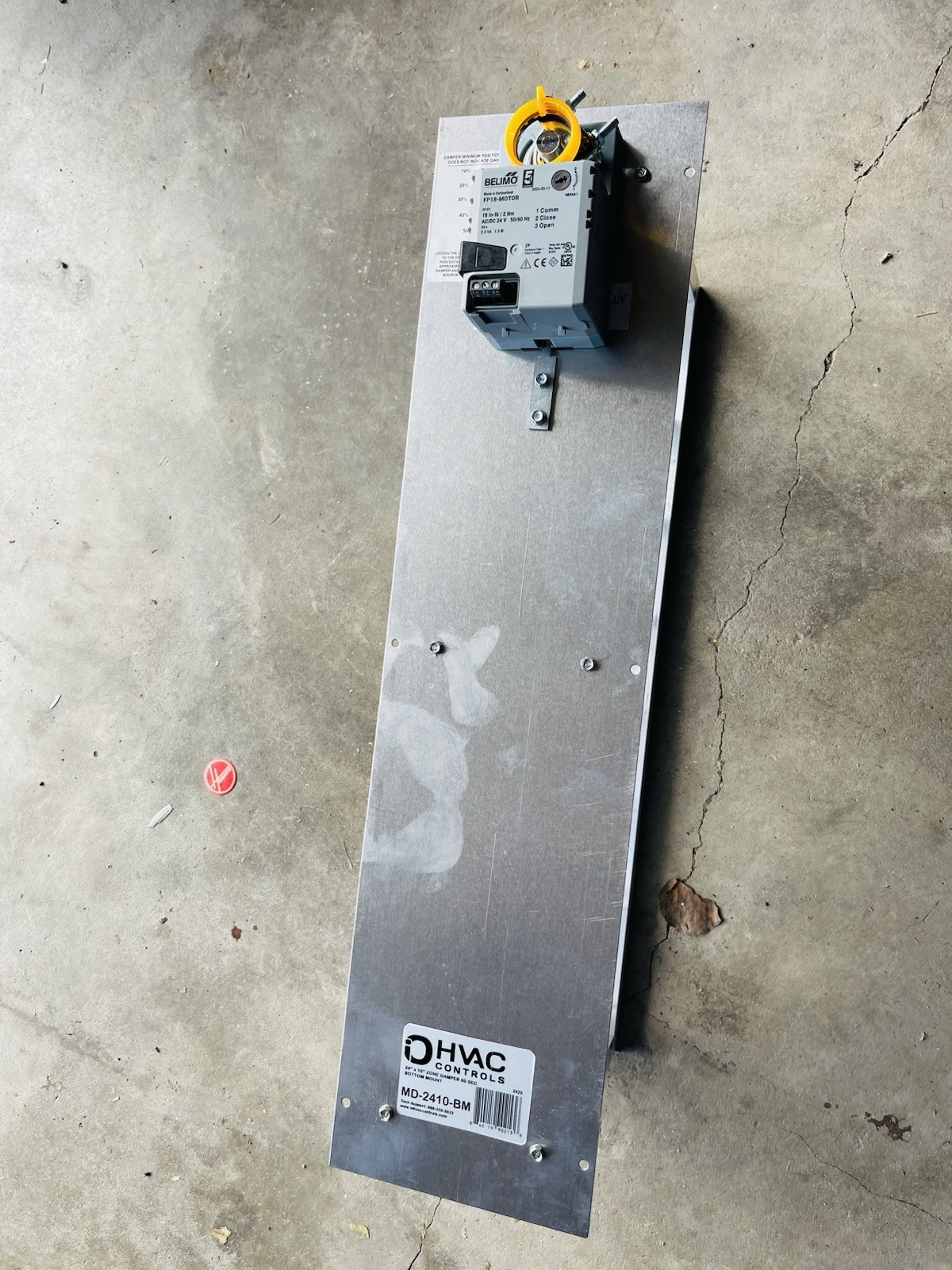 24×10 Zone Control Damper 24vac