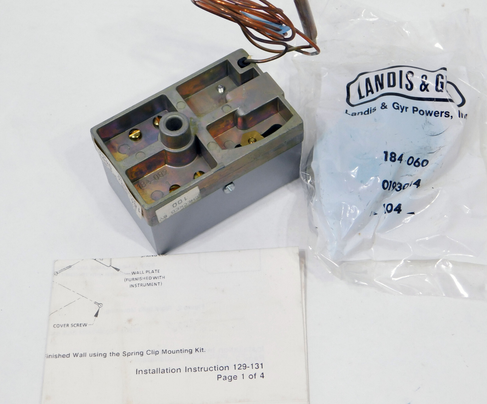 Landis & Gyr Powers 184-0036 Temperature Transmitter 0-100 Degrees F Remote Bulb