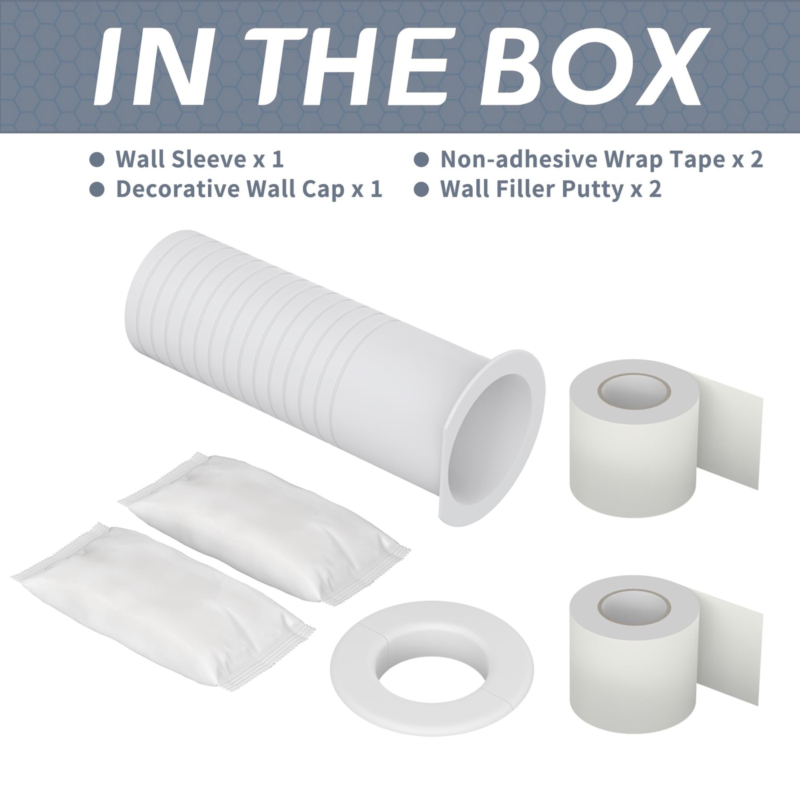 Flamorrow Mini Split Cover Wall Sleeve for Air Conditioning Line Set White