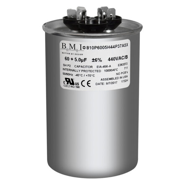 60/5 uf MFD 370 440 VAC Run Capacitor replaces GE Genteq Capcom C3605R C4605R
