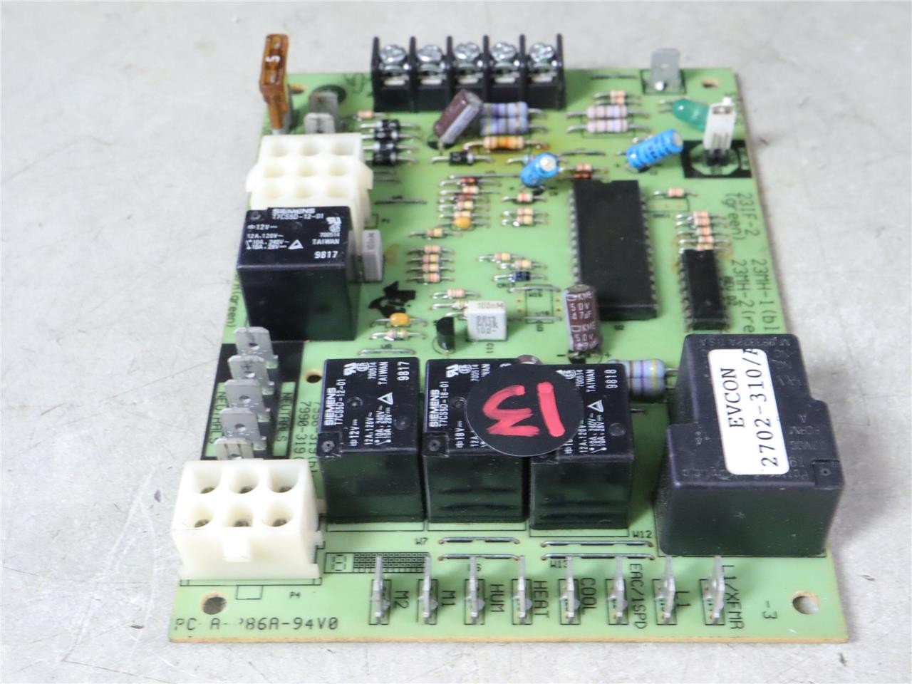York Coleman Evcon 2702-310/A (green) Furnace Control Circuit Board 23IF-2