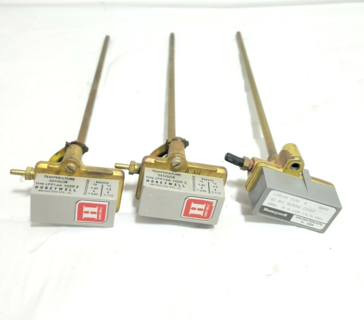 Honeywell LP914A Insertion Temperature Sensor. LOT OF-3. USED.