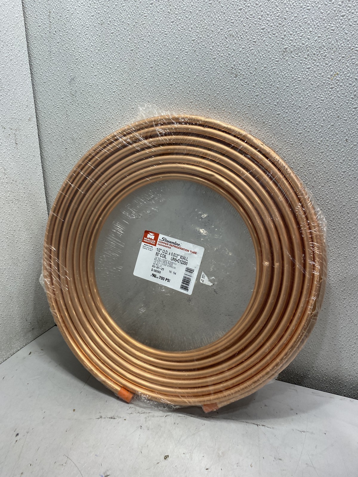 Mueller Streamline 1/2″ x 50 Ft Copper Refrigeration Tubing D08050