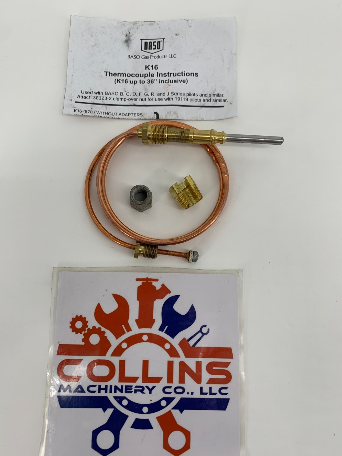 BASO Gas Products K16BT-36H 36″ Thermocouple