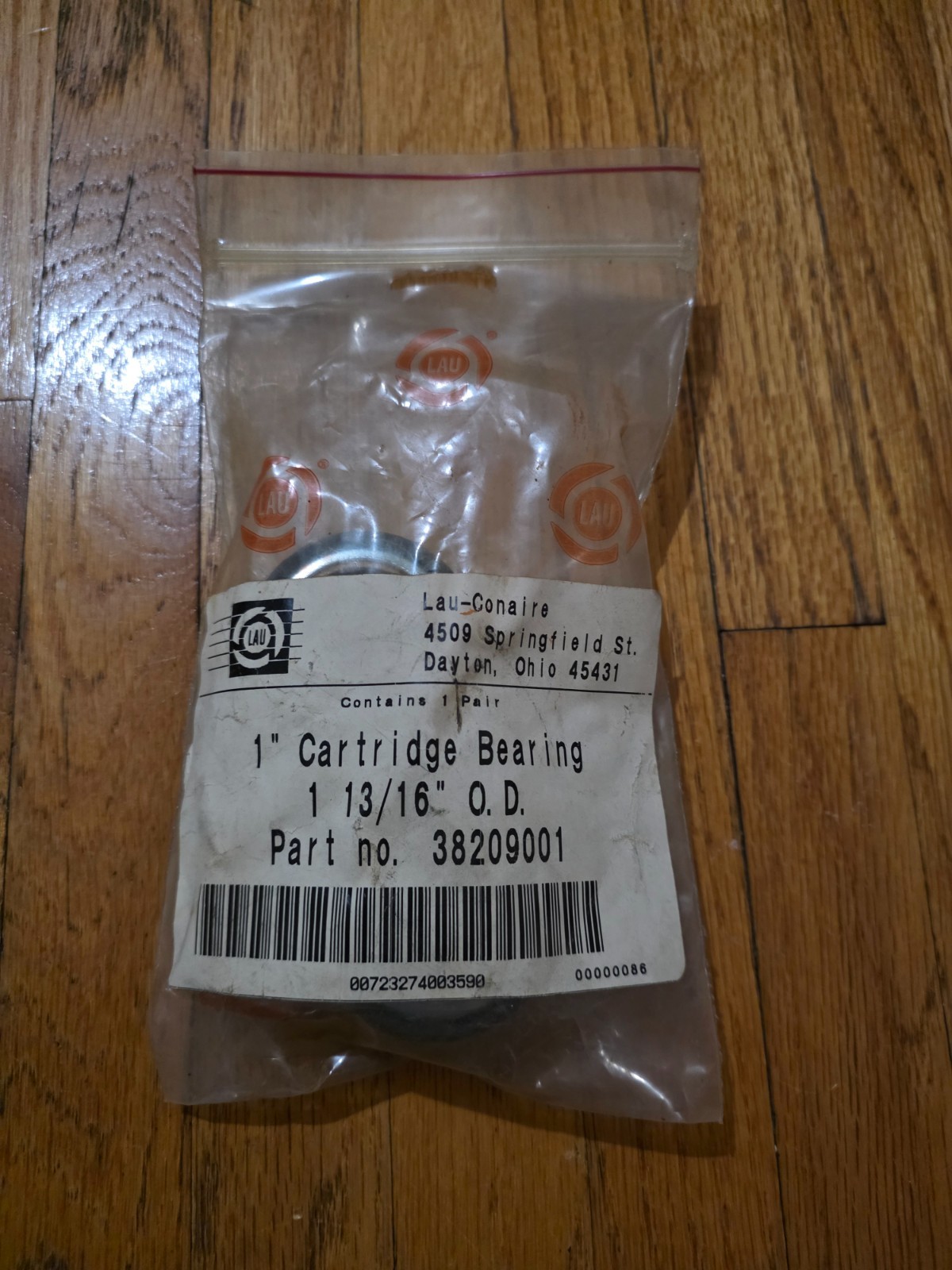 LAU 38209001 SLEEVE BEARING CARTRIDGE 1″ DIA SHAFT, 1-13/16″ OD