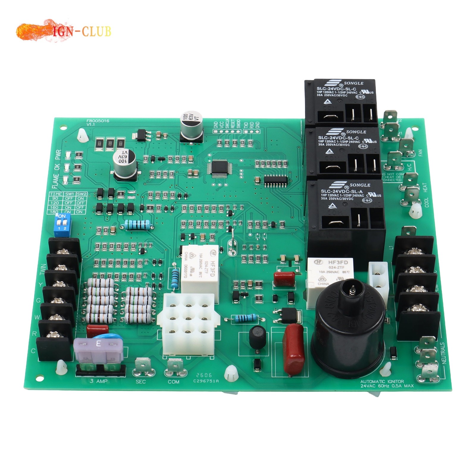 Gas Furnace Circuit Board 62-24140-02 62-24140-04 Furnace Control Board 1028-928
