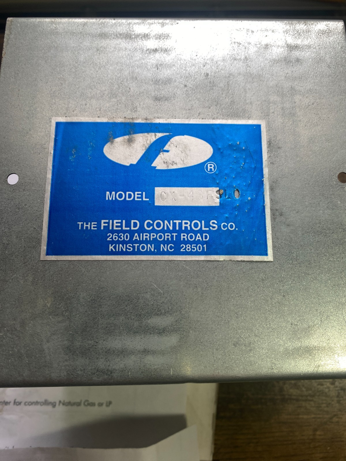 OEM Field Controls CK-43F (46282643S) Draft Control Kit – Open Box