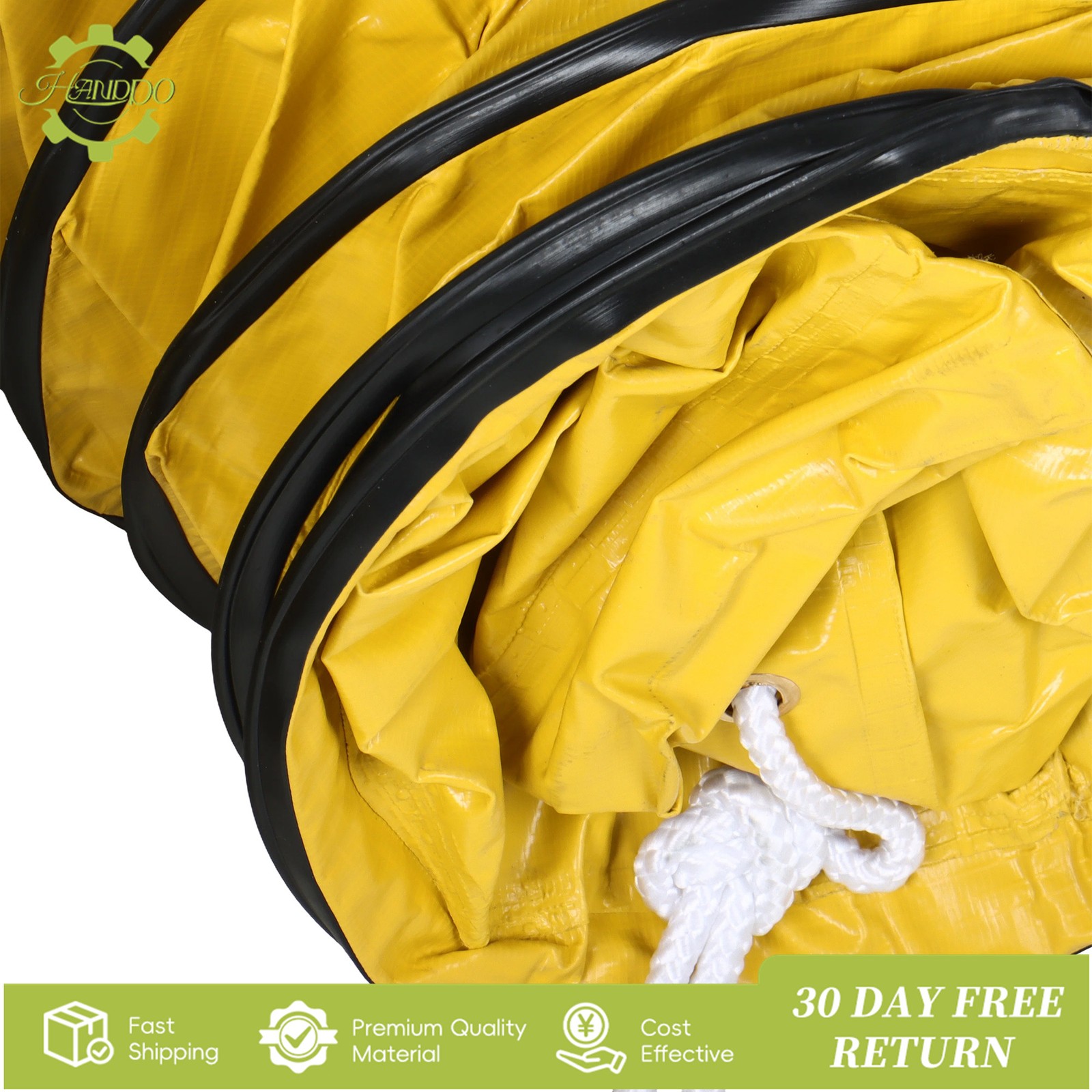 8″×25ft PVC Flexible Duct Hose, HVAC Duct Hosing Flame Retardant for Ventilator