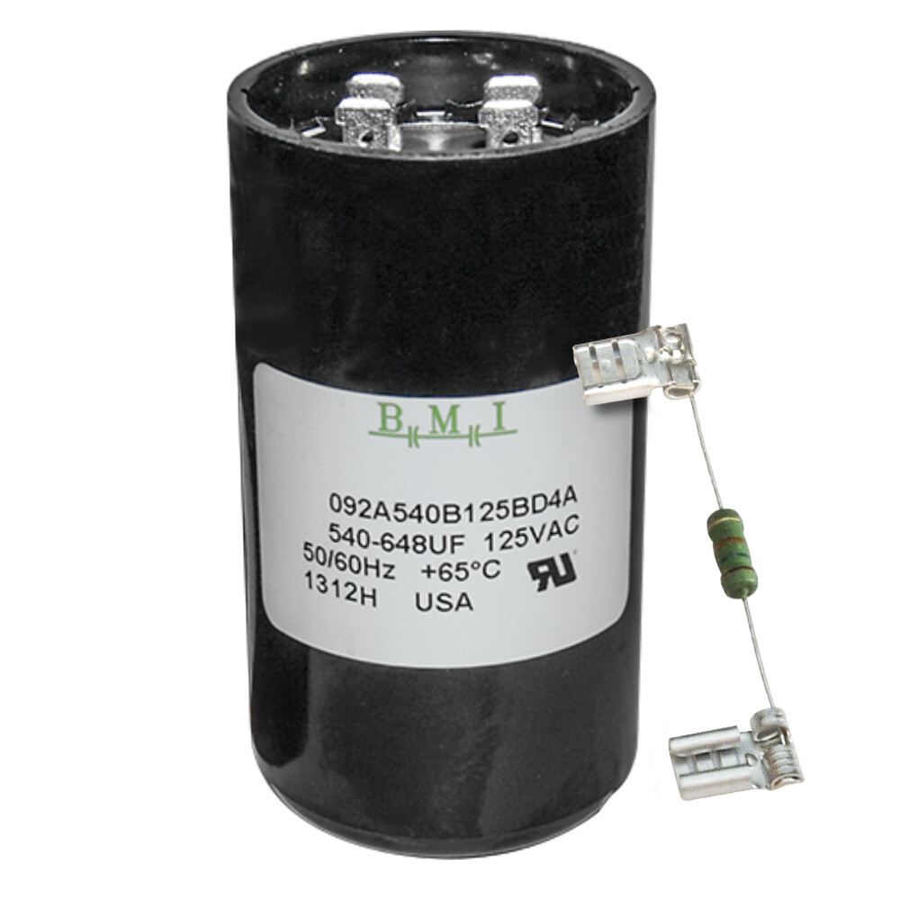 540-648 uF x 125 VAC BMI 092A540B125BD4A Motor Start AC Capacitor w/ Resistor