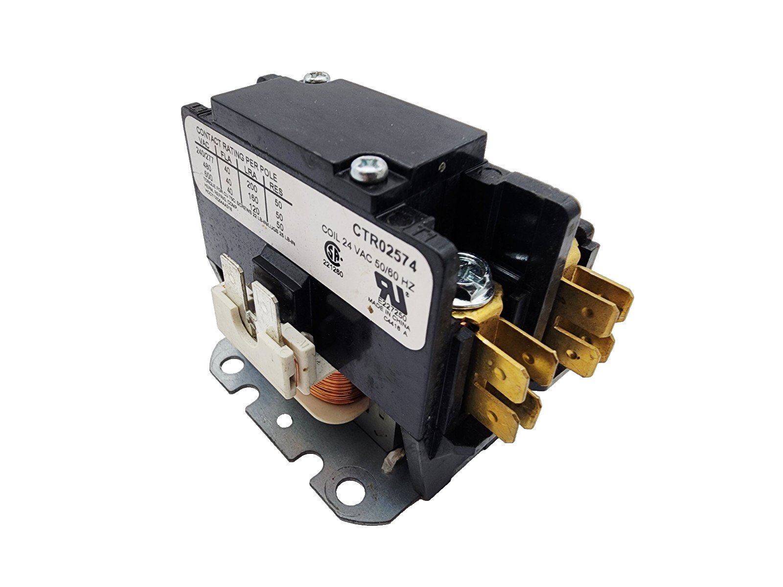 Trane American Standard CTR02574 Contactor Coil 24VAC 1 Pole 50/60Hz / Tested