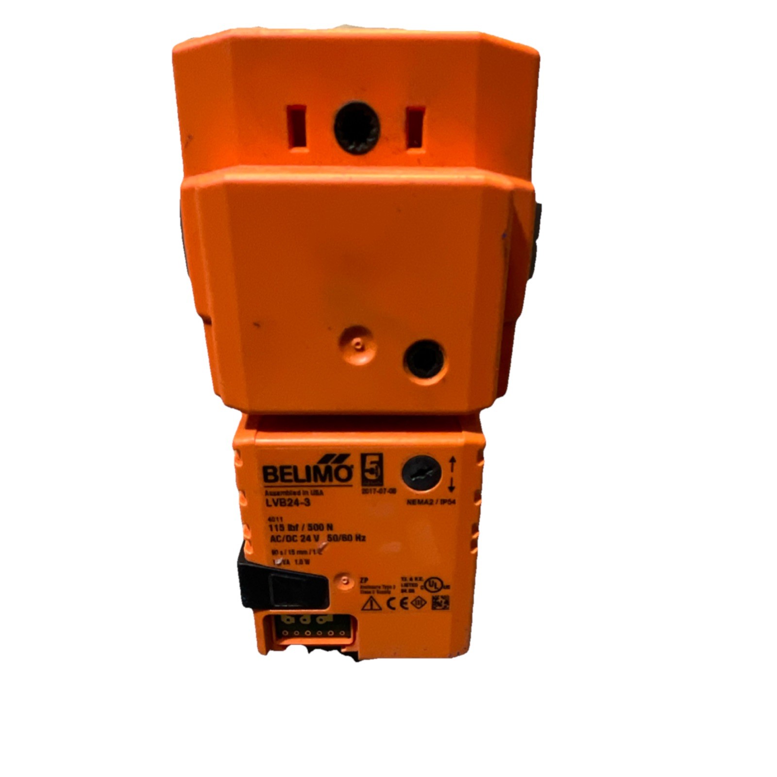 Belimo LV824-3 HVAC Control Valve with Brass Body, Motorized Actuator Assembly