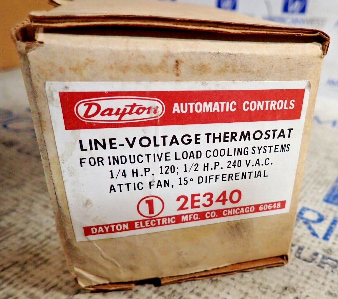 NEW – Dayton Automatic Controls 2E340 Line-Voltage Thermostat