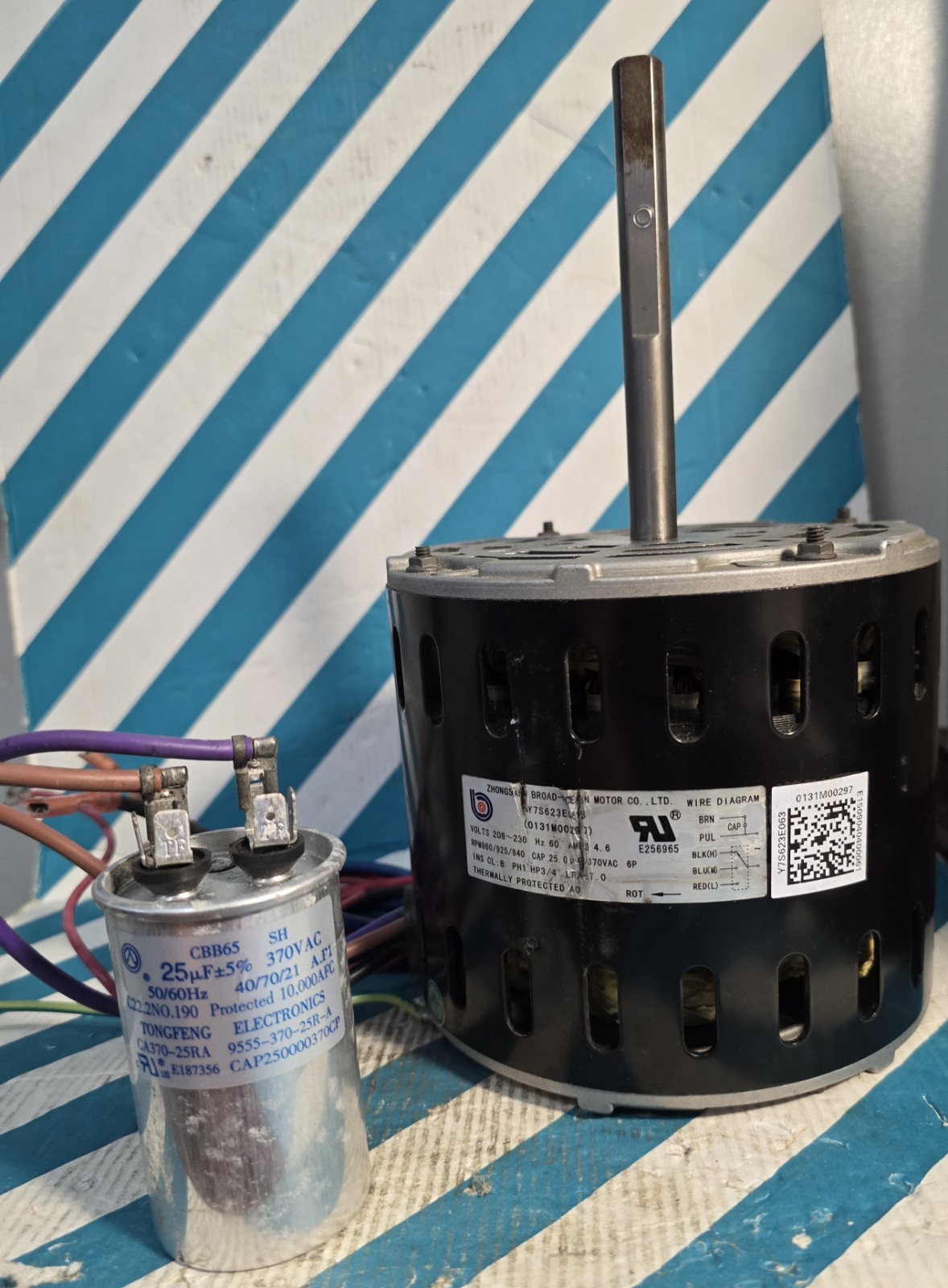 Zhongshan Broad-Ocean Y7S623E063 Blower Motor 3/4HP 208-230V 0131M00297. TESTED