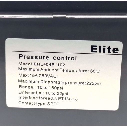 ELITE ENL404F1102 Pressuretrol 10-150 PSI RANGE NEW REPLACES HONYWELL L404F1102