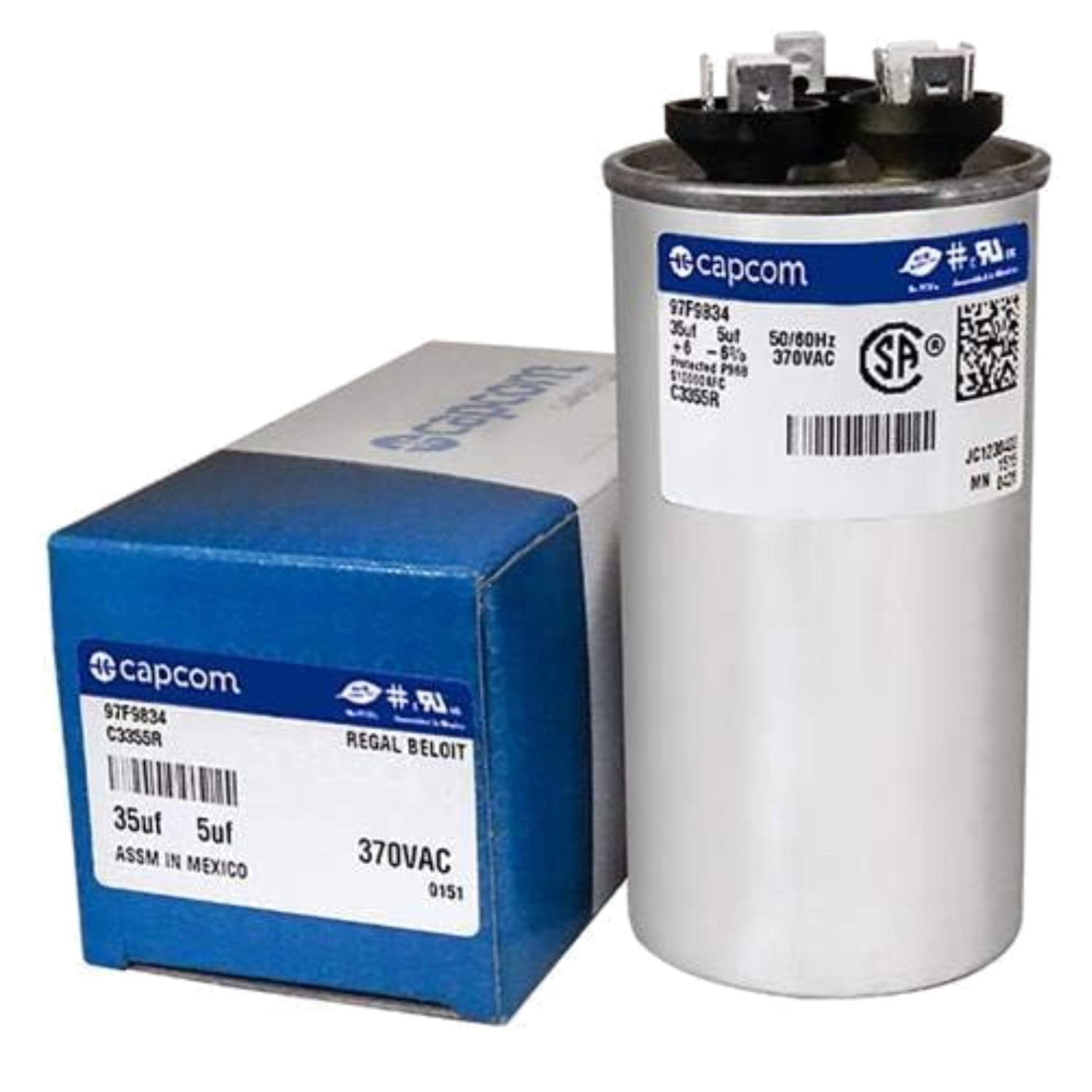 Capacitor 35/5 UF MFD 370V 97F9834 Replacement