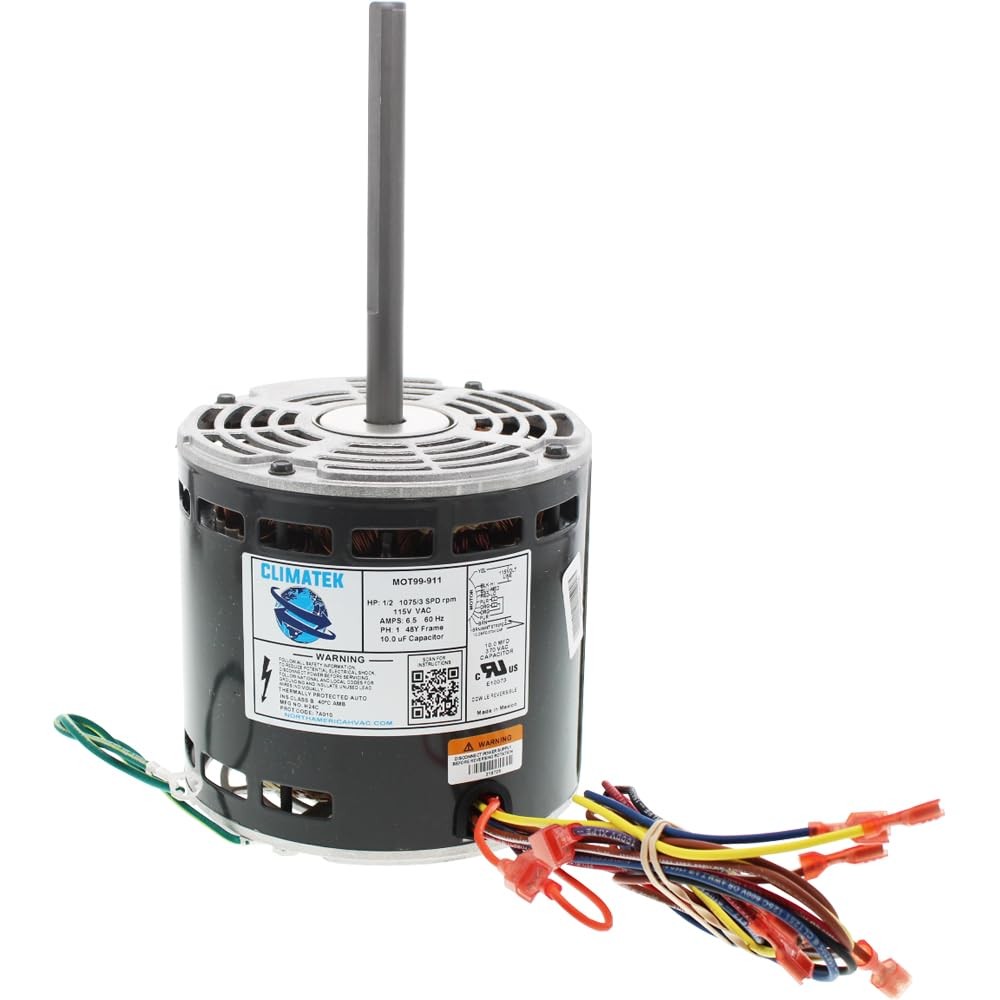 Upgraded Furnace Blower Motor 1075 RPM 115v Tempstar Compatible ClimaTek