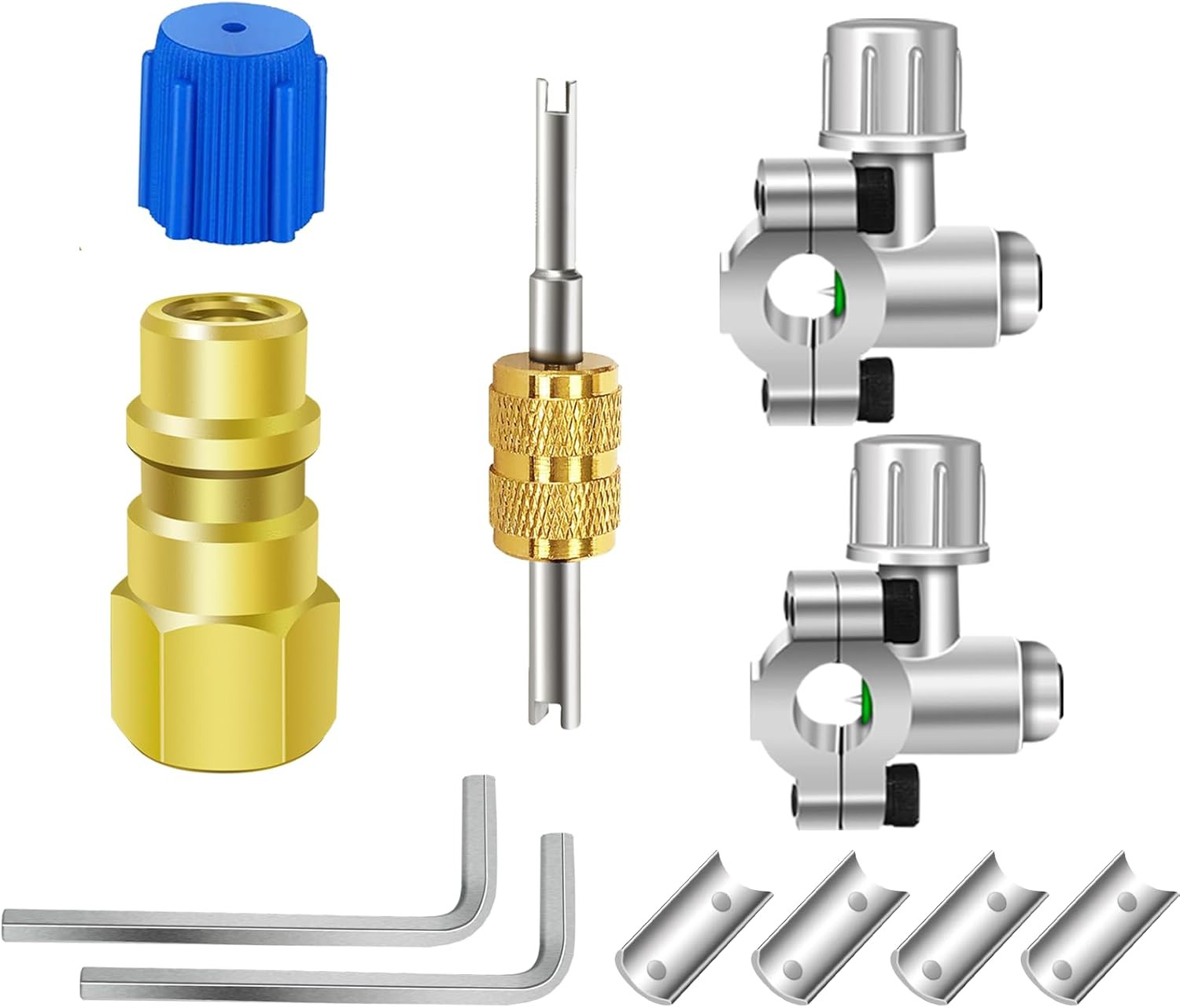 A/C Retrofit Valve Kit, 2Pcs BPV31 Bullet Piercing Tap Valve Line Tap Valve K…