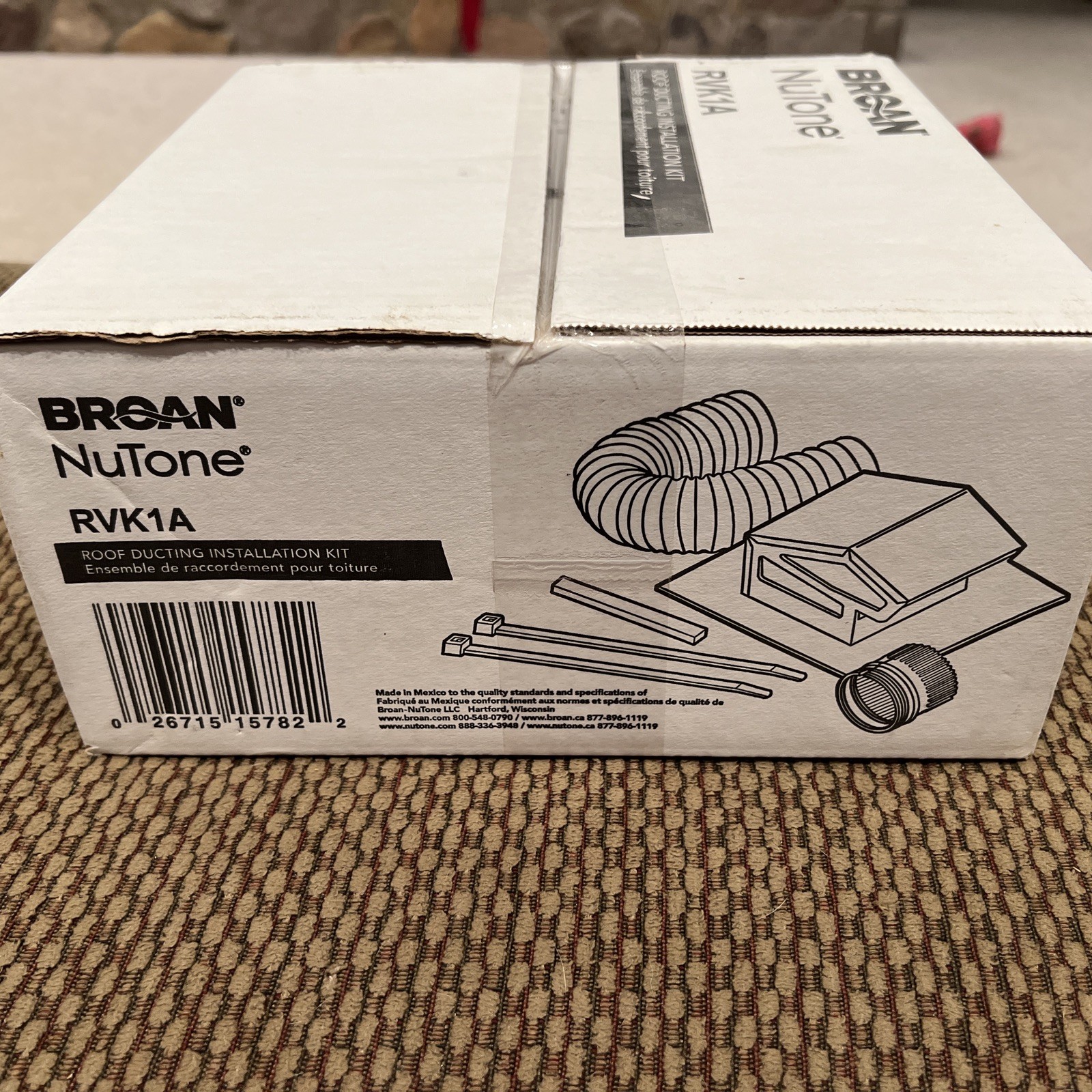 Broan RVK1A Black Roof Vent 3 to 4 in. Kit for Round Duct Steel Installation Kit