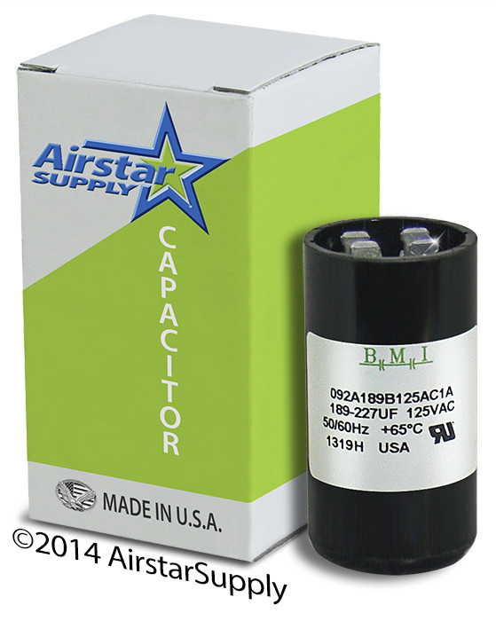 USA MADE 189-227 MFD uF Electric Motor Start Capacitor 110-125V HVAC 125 VAC