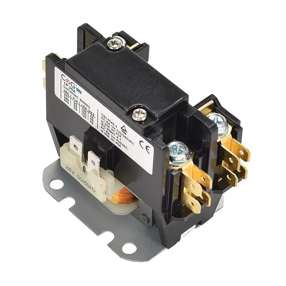 CGele 1 Pole Air Conditioner Contactor 30 Amp 24VAC Coil,Condenser 1P 30A 24V