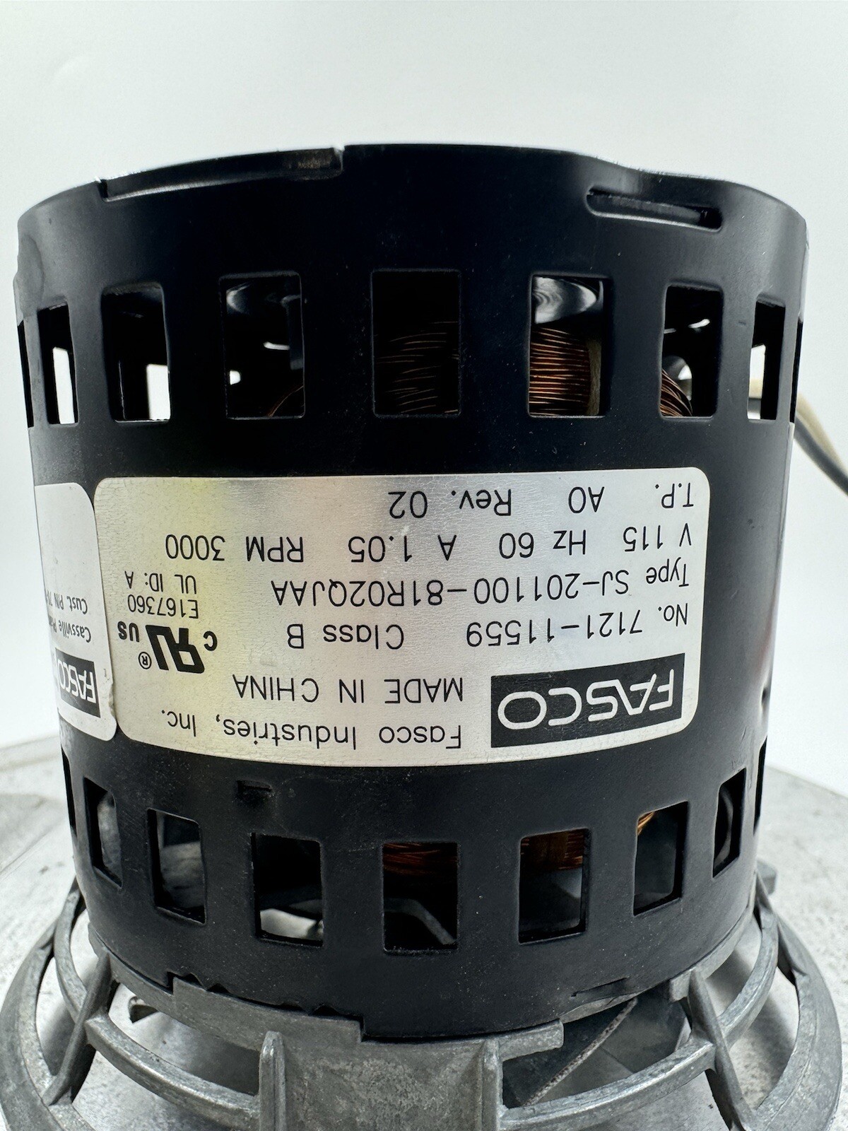 Rheem Ruud 70-101087-01 Fasco 7021-11559 Furnace Draft Inducer used, tested #24Y