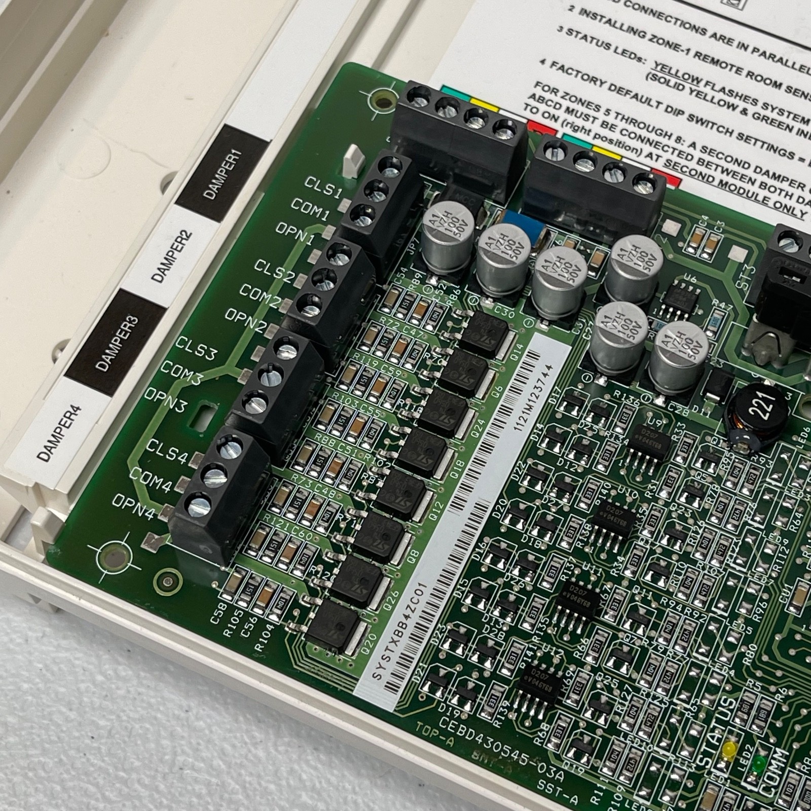 Carrier Bryant Evolution SYSTXBB4ZC01 4/8 Zone Damper Control Board Module