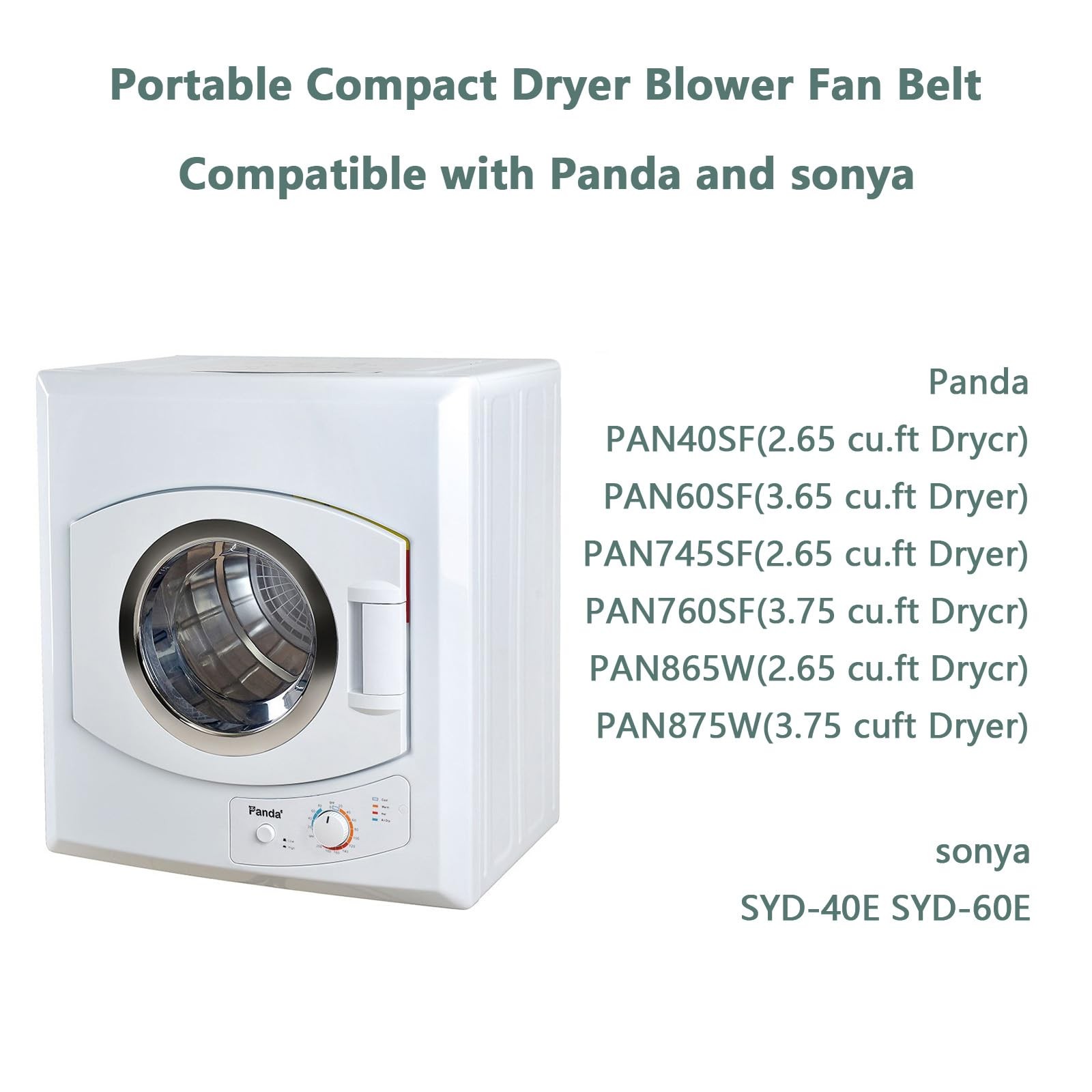 Portable Compact Dryer Blower Fan Belt Compatible for Panda PAN40SF PAN60SF…