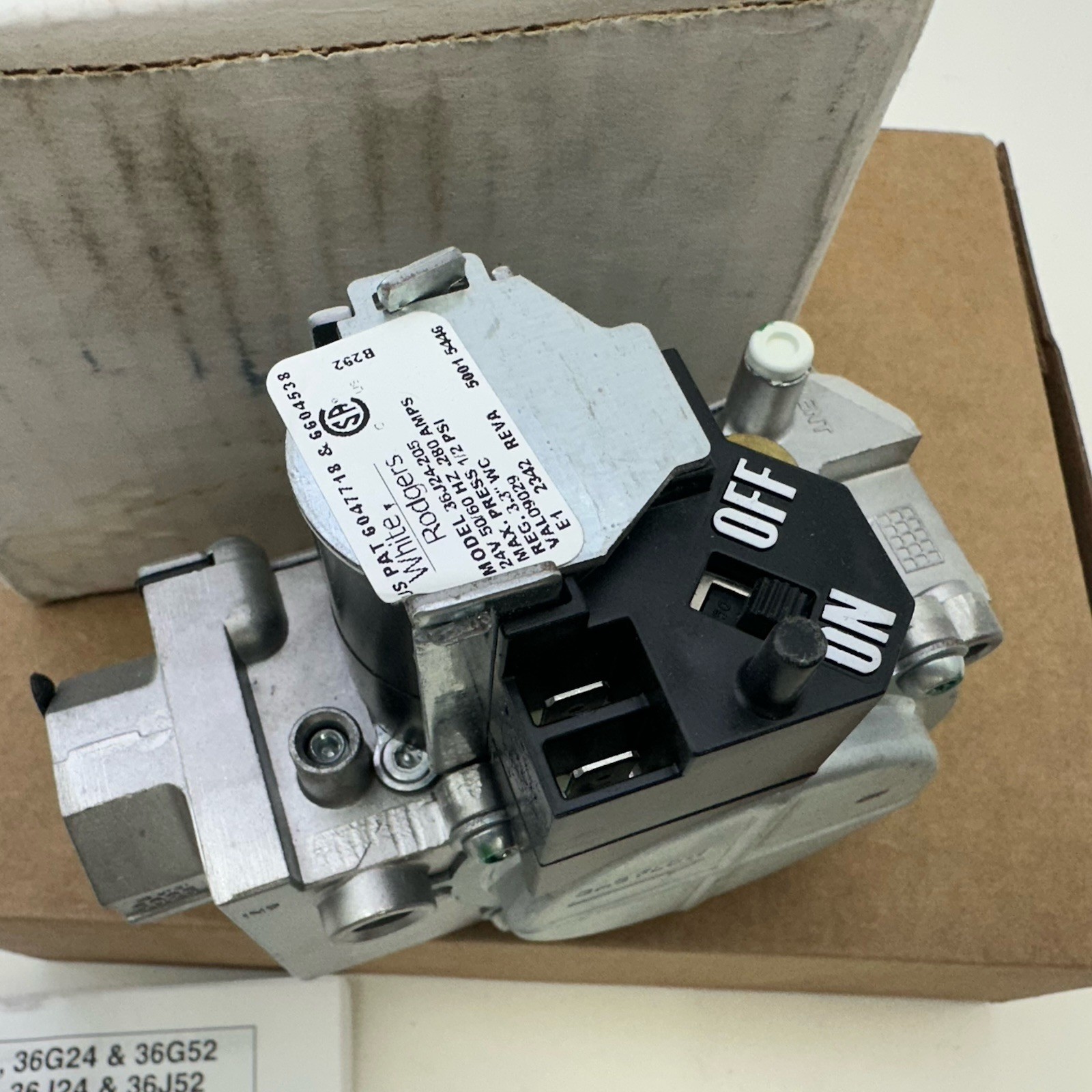 Trane American Standard VAL09029 Gas Valve Slow Opening 1/2-14 NPT 24V J-Type