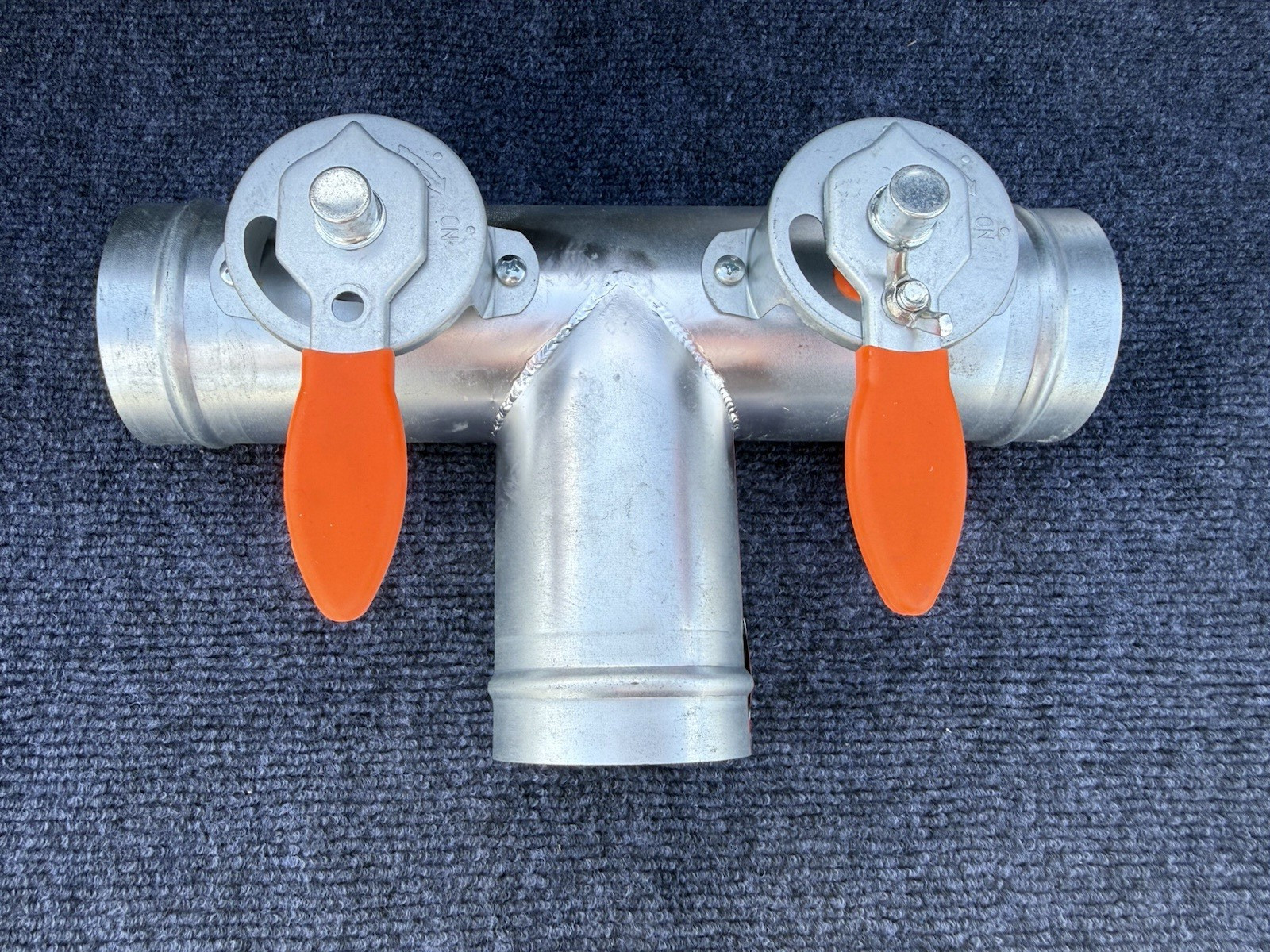 3 Inch OD 3 Way Splitter T-Shaped Manual Volume Damper for Vents Fans
