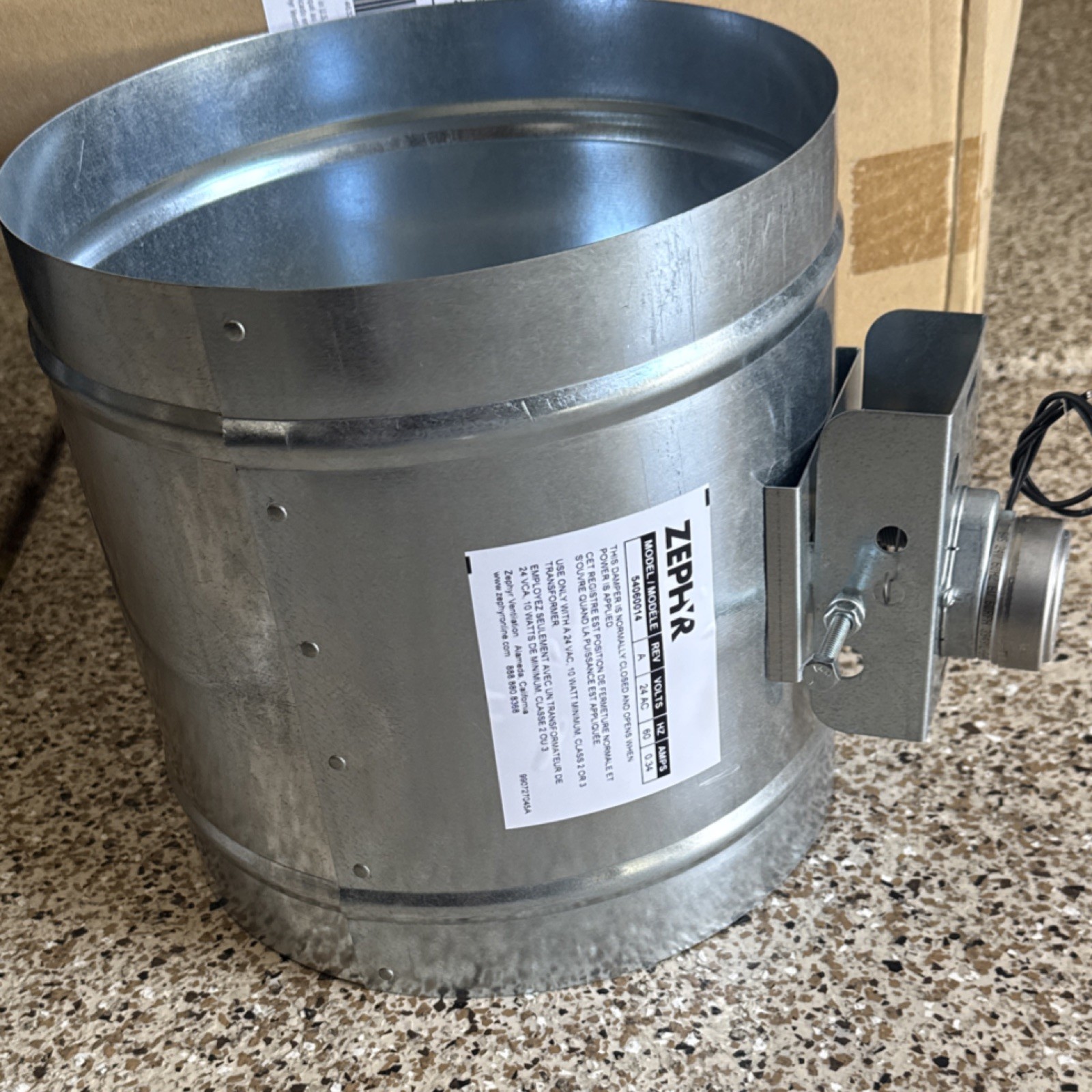 Galvanized Steel Round Manual Damper for HVAC System Air Flow Control Vent Duct