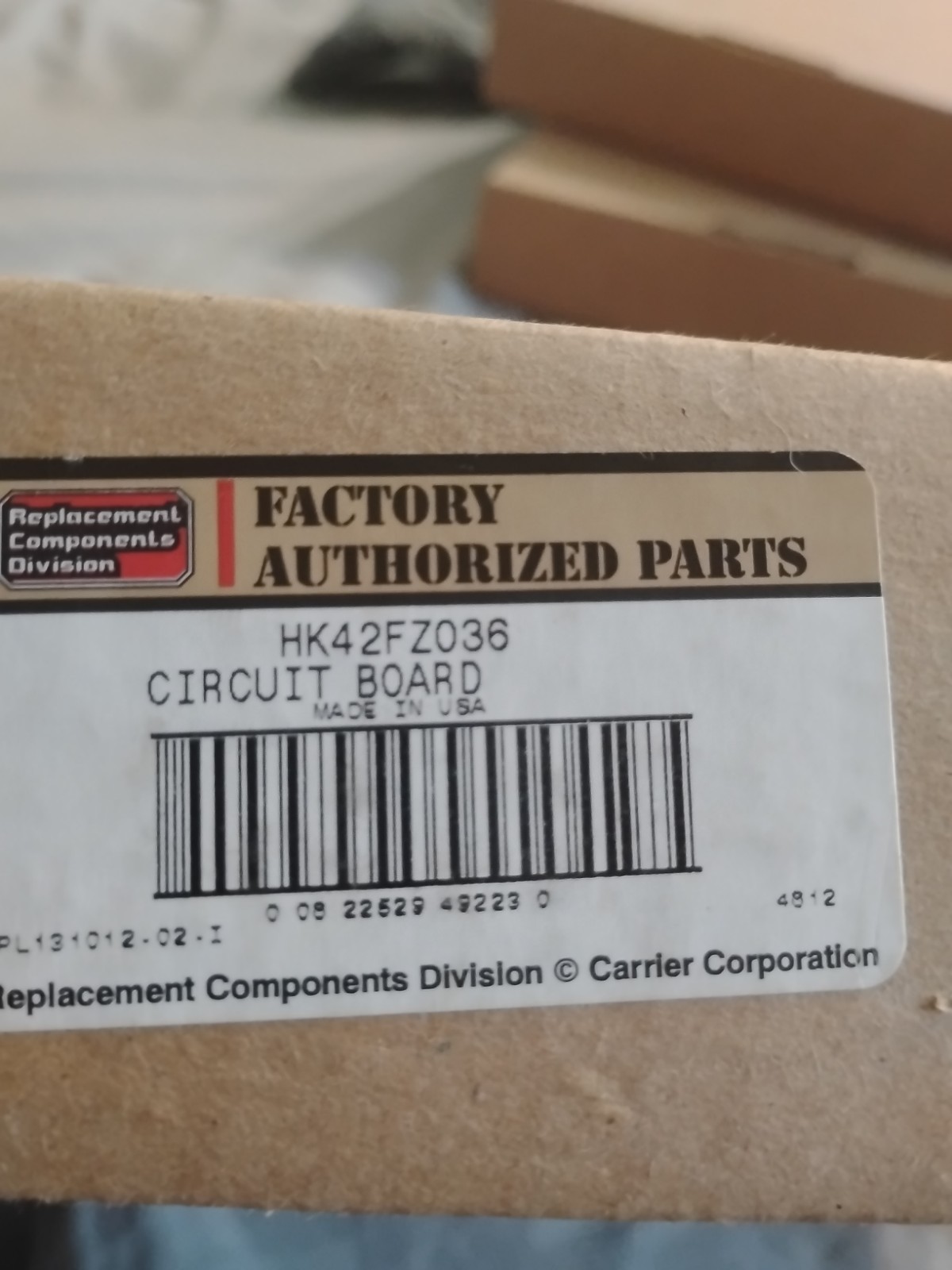 Carrier HK42FZ036 Control Board OEM Factory Authorized Parts Open Box