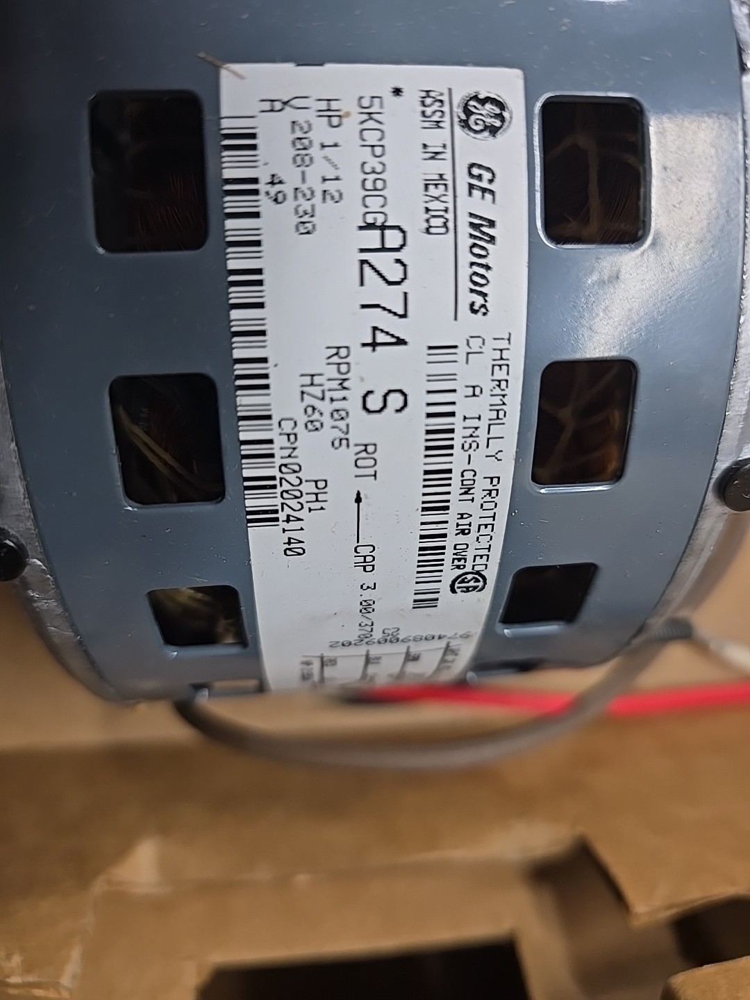 5KCP39CGA274/Daikin-McQuay 802024140 Blower Motor 1/12 HP