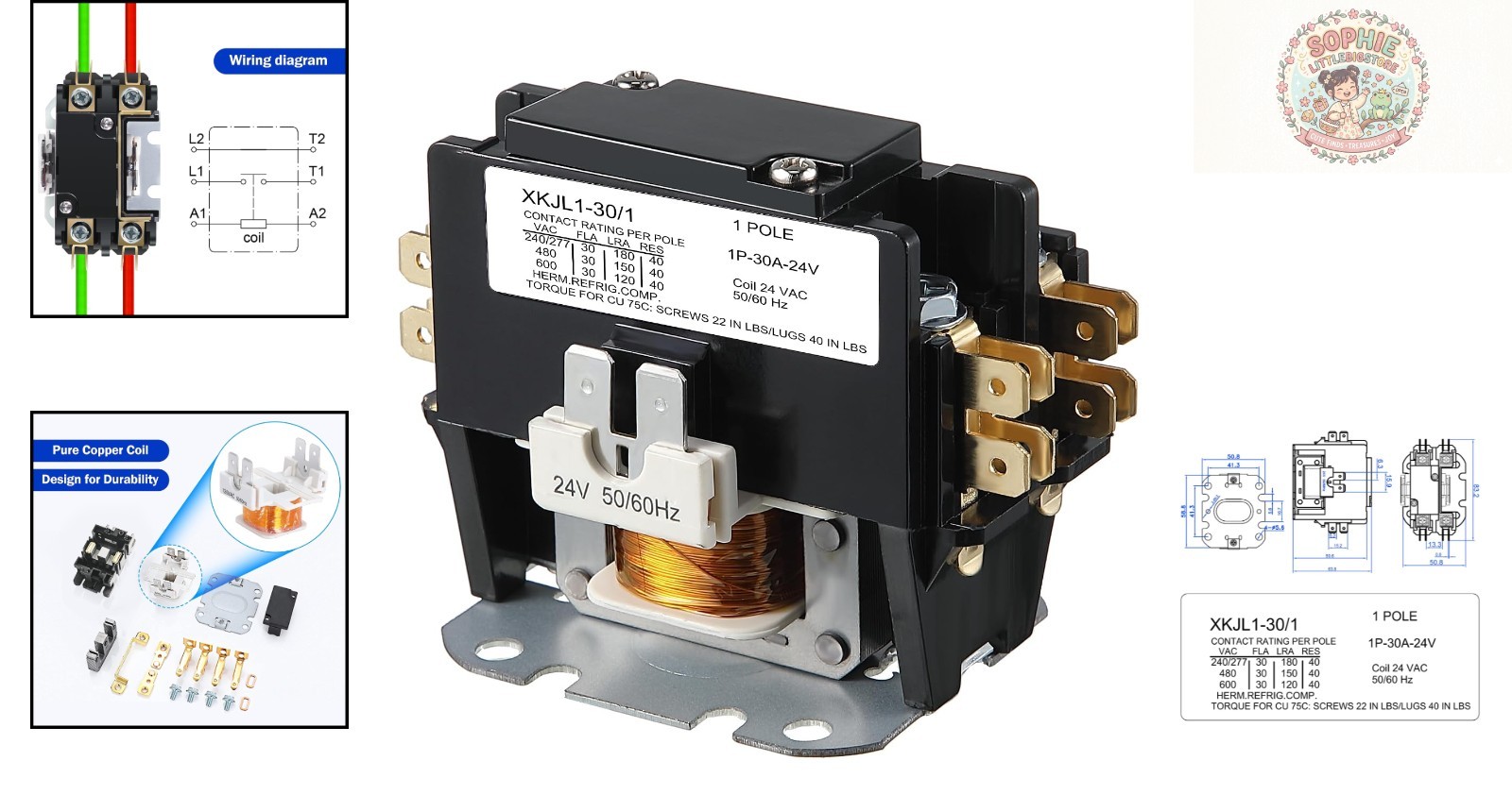 24V HVAC Motor Relay – Certified 30A Air Conditioner Replacement Part