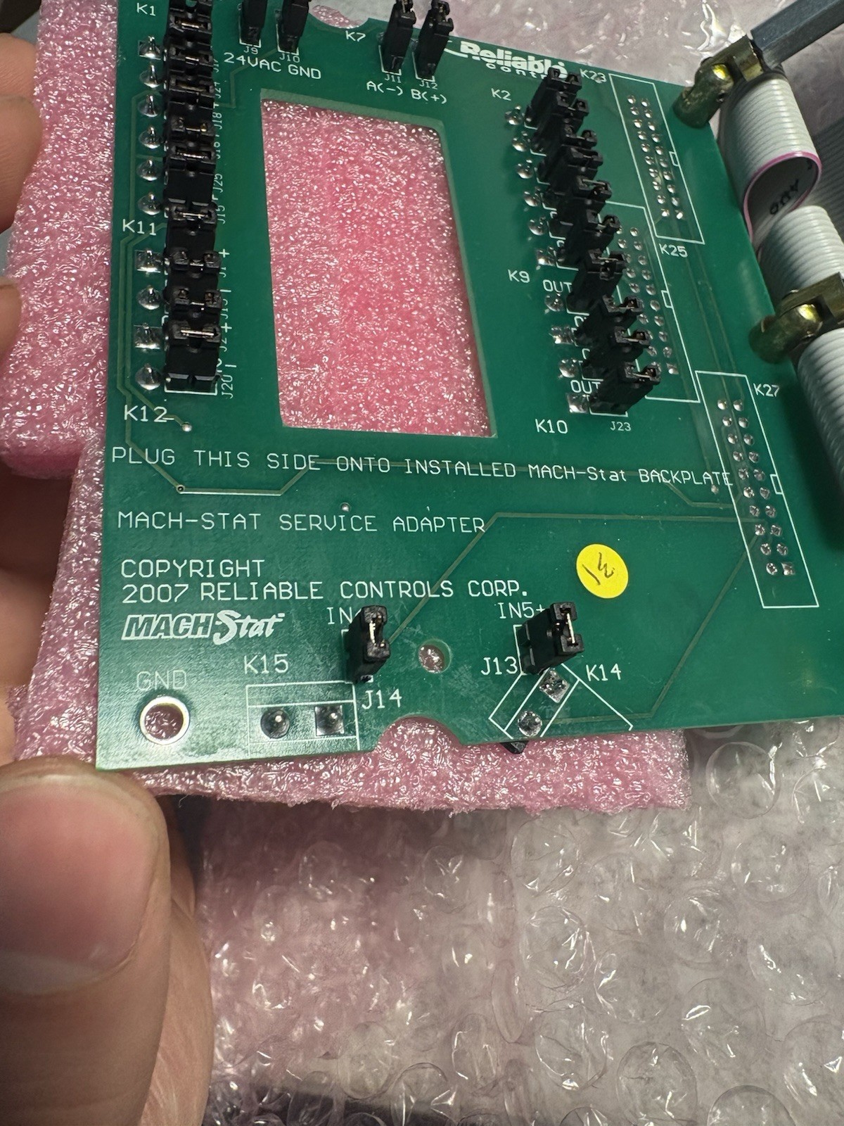 Reliable Controls Mach-stat MACH-STAT-MS-SP MS-SP SERVICE PLATE MSSP
