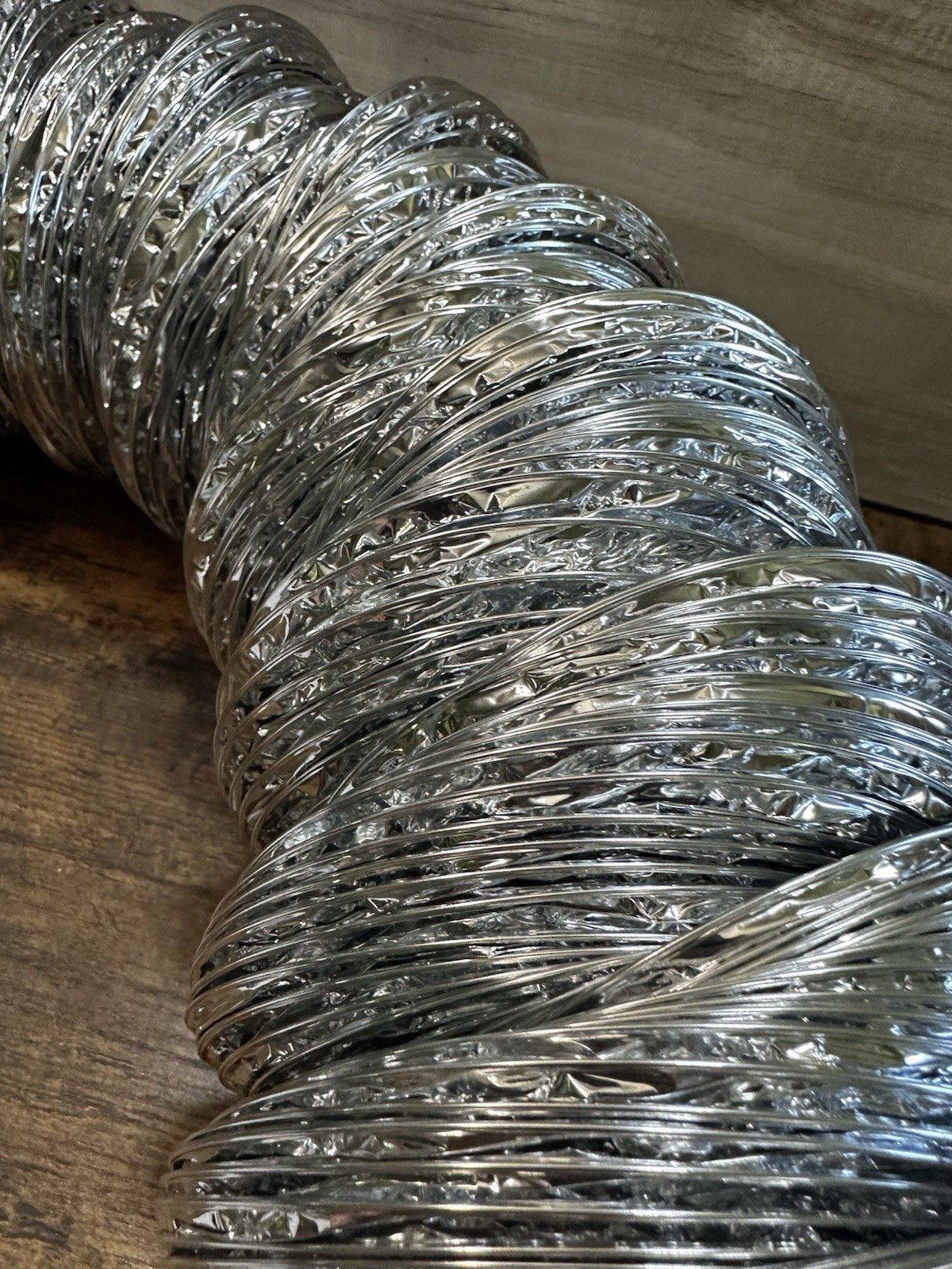 Atco 5” x 25’ Flexible Air Duct Connector Uninsulated Class 1 Open Box
