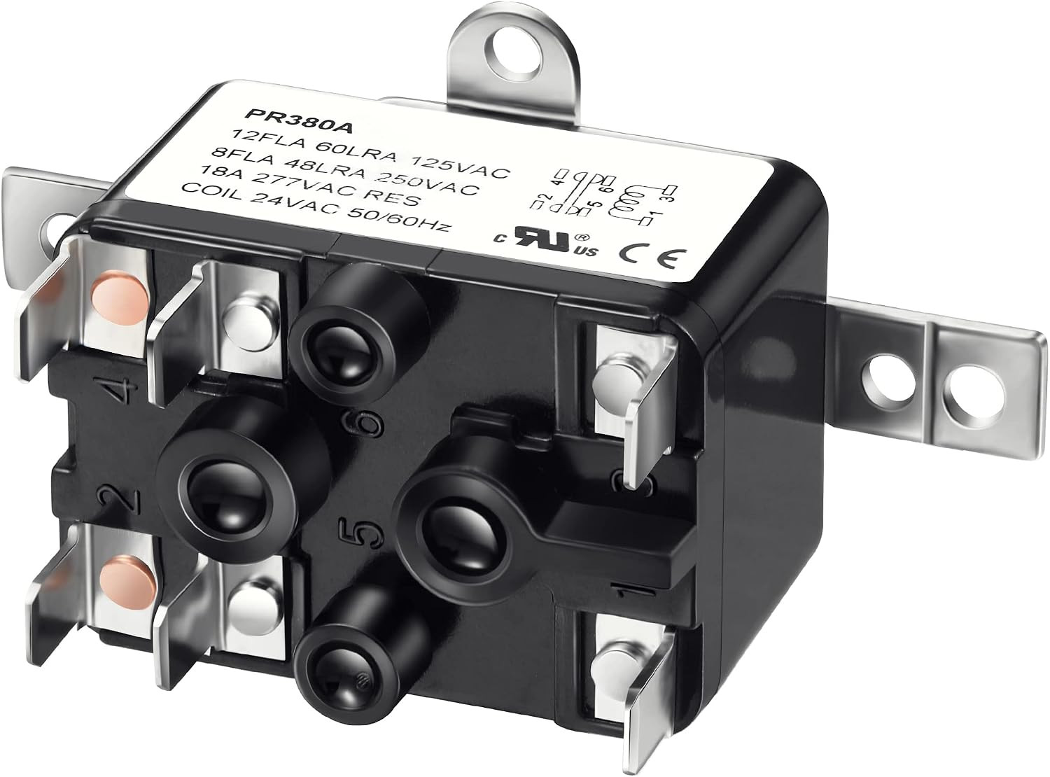 1 Pack 24V Fan Relay, 90-380 Isolation Relay AC Switch SPST with UL Certificatio