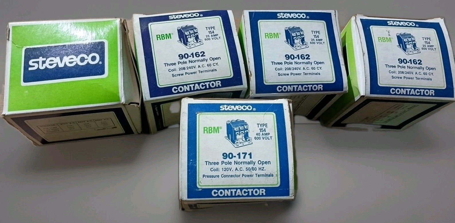 (5) STEVECO Contactor(d) Type 154 25A & 40A