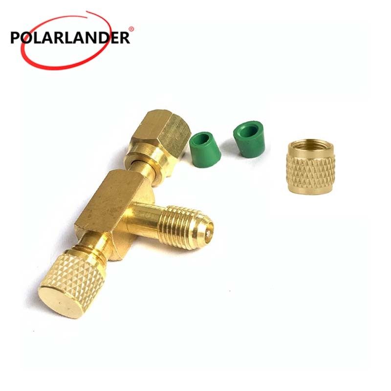 Adapter Refrigeration with Swivel Connector 1/4″ Valves Quick Coupler Access Tee