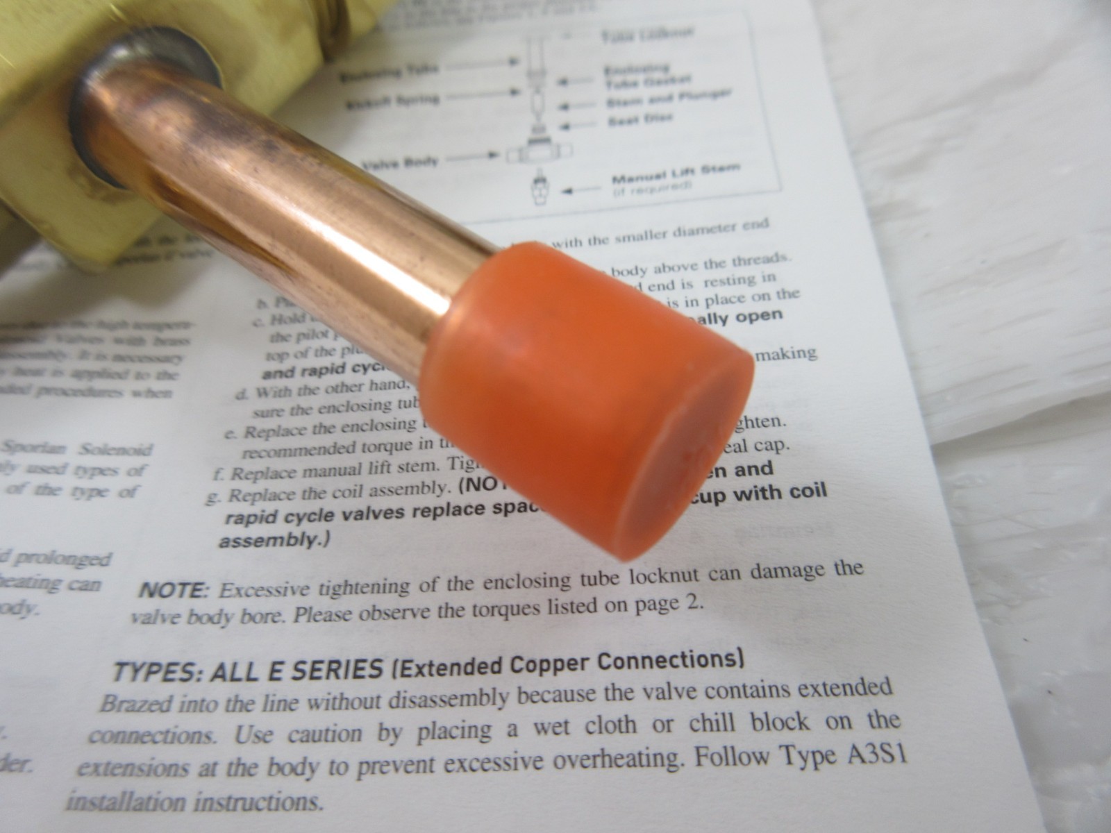 3/8″ SOLDER SPORLAN ME6S130-HP REFRIGERANT LIQUID LINE SOLENOID VALVE W/O COIL