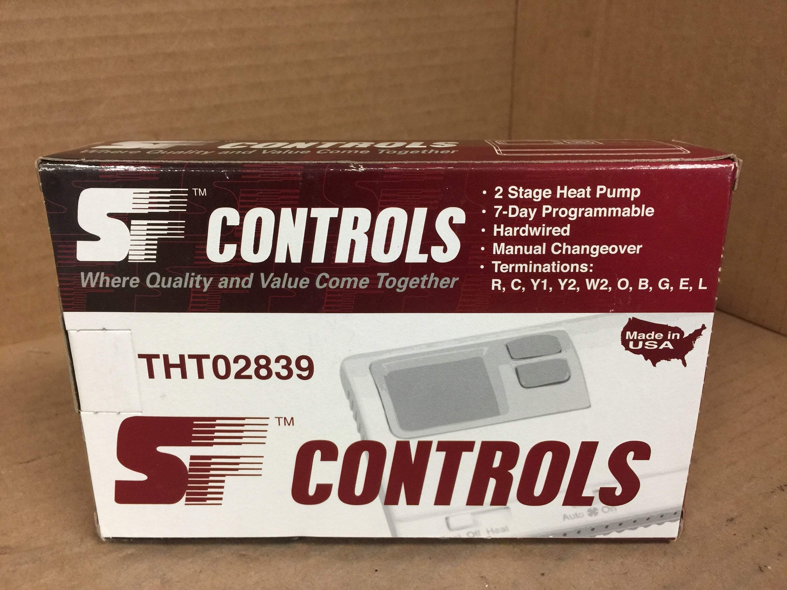 SF THT02839 2 Stage Cool/Heat Heat Pump Programmable Thermostat; 24VAC (211948)