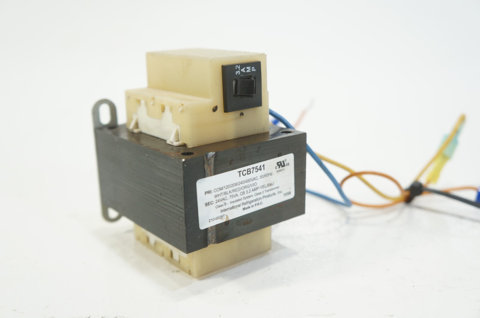TCB7541 Control Transformer 120-480V 24V, 75VA 210-0029T Test 100%. Lot 1Z.